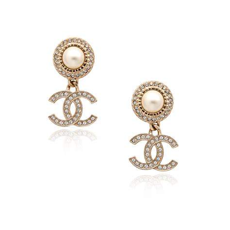 white chanel cc earrings|Chanel cc earrings price list.